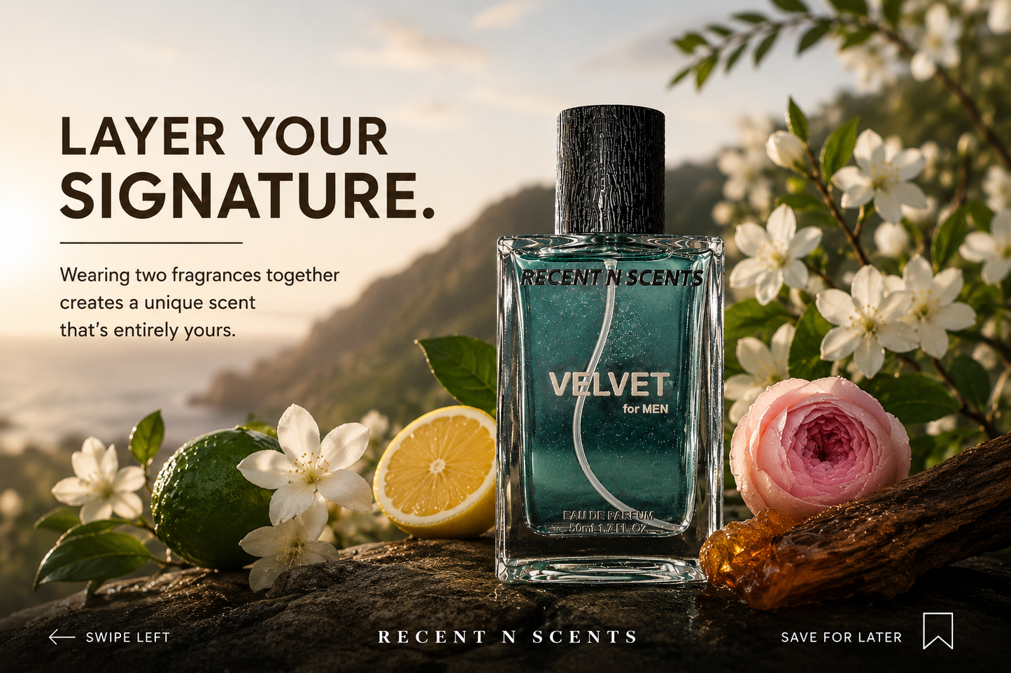 Recent N Scents (VELVET FOR MEN) Extrait De Parfum 50ml